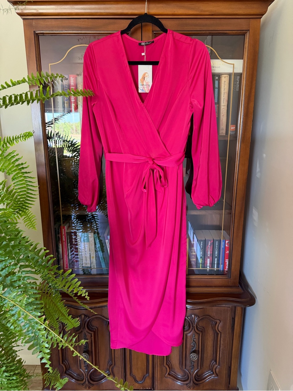 Pink midi dress